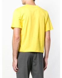 T-shirt girocollo stampata gialla di Gmbh