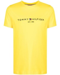 T-shirt girocollo stampata gialla di Tommy Hilfiger