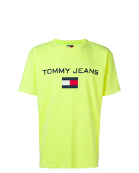 T-shirt girocollo stampata gialla di Tommy Jeans