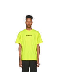 T-shirt girocollo stampata gialla di Vetements