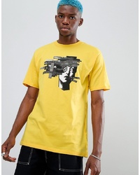 T-shirt girocollo stampata gialla di Volcom