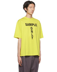 T-shirt girocollo stampata gialla di Acne Studios