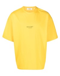 T-shirt girocollo stampata gialla di YOUNG POETS