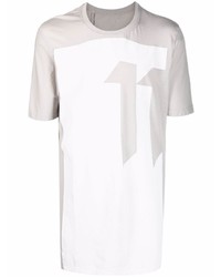 T-shirt girocollo stampata grigia di 11 By Boris Bidjan Saberi