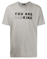 T-shirt girocollo stampata grigia di 7 For All Mankind