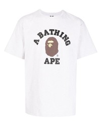 T-shirt girocollo stampata grigia di A Bathing Ape