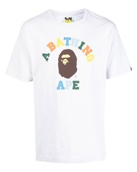 T-shirt girocollo stampata grigia di A Bathing Ape