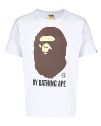 T-shirt girocollo stampata grigia di A Bathing Ape