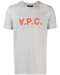 T-shirt girocollo stampata grigia di A.P.C.