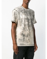 T-shirt girocollo stampata grigia di United Standard