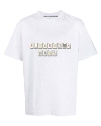 T-shirt girocollo stampata grigia di Alexander Wang
