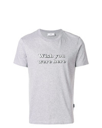 T-shirt girocollo stampata grigia di AMI Alexandre Mattiussi