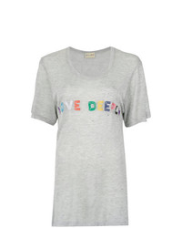 T-shirt girocollo stampata grigia di Andrea Bogosian