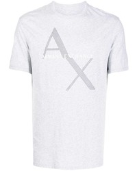 T-shirt girocollo stampata grigia di Armani Exchange