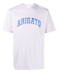T-shirt girocollo stampata grigia di Axel Arigato