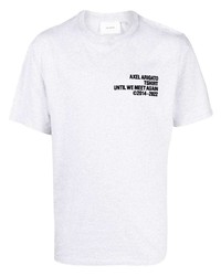 T-shirt girocollo stampata grigia di Axel Arigato