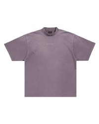 T-shirt girocollo stampata grigia di Balenciaga