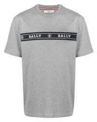 T-shirt girocollo stampata grigia di Bally