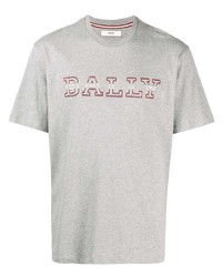 T-shirt girocollo stampata grigia di Bally