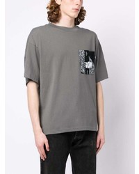 T-shirt girocollo stampata grigia di Musium Div.