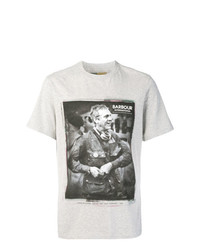 T-shirt girocollo stampata grigia di Barbour By Steve Mc Queen