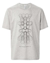 T-shirt girocollo stampata grigia di Blackbarrett
