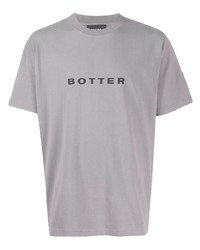 T-shirt girocollo stampata grigia di Botter