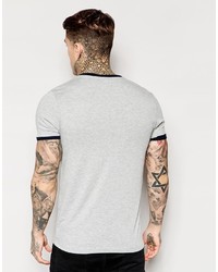 T-shirt girocollo stampata grigia di Asos