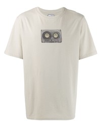 T-shirt girocollo stampata grigia di C2h4