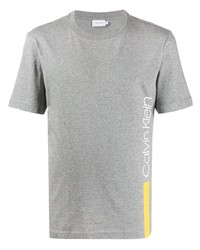 T-shirt girocollo stampata grigia di Calvin Klein