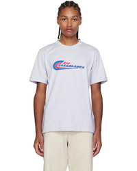 T-shirt girocollo stampata grigia di Casablanca