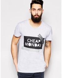 T-shirt girocollo stampata grigia di Cheap Monday