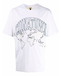 T-shirt girocollo stampata grigia di Chinatown Market