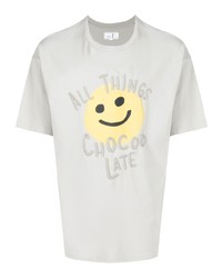 T-shirt girocollo stampata grigia di Chocoolate