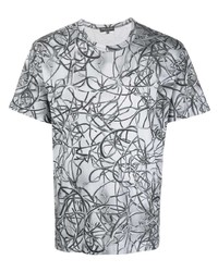 T-shirt girocollo stampata grigia di Comme Des Garcons Homme Plus