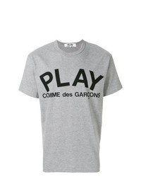 T-shirt girocollo stampata grigia di Comme Des Garcons Play