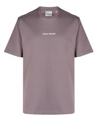 T-shirt girocollo stampata grigia di Daily Paper
