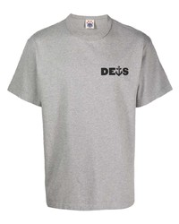 T-shirt girocollo stampata grigia di Deus Ex Machina