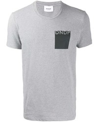 T-shirt girocollo stampata grigia di Dondup