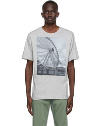T-shirt girocollo stampata grigia di Dries Van Noten