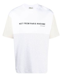 T-shirt girocollo stampata grigia di Drôle De Monsieur