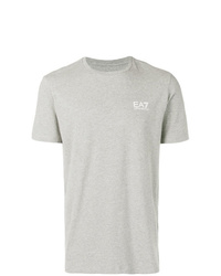 T-shirt girocollo stampata grigia di Ea7 Emporio Armani