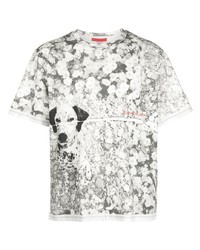T-shirt girocollo stampata grigia di Eckhaus Latta
