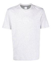 T-shirt girocollo stampata grigia di Eleventy