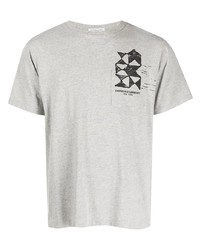 T-shirt girocollo stampata grigia di Engineered Garments