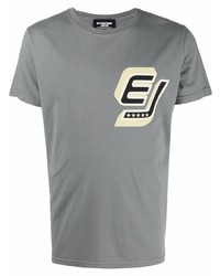 T-shirt girocollo stampata grigia di Enterprise Japan