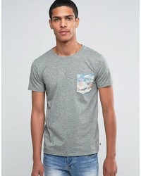 T-shirt girocollo stampata grigia di Esprit