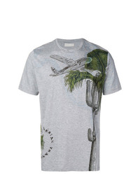 T-shirt girocollo stampata grigia di Etro