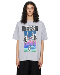 T-shirt girocollo stampata grigia di F-LAGSTUF-F
