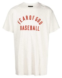 T-shirt girocollo stampata grigia di Fear Of God